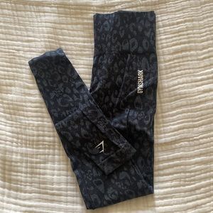 Gymshark animal print cheetah black seamless leggings